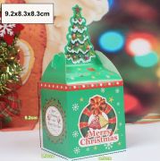   Zöld karácsonyfás doboz 8.3x8.3x9.2cm (kb:.200g)
